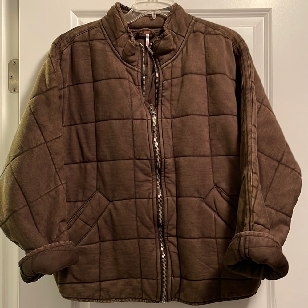 Free People Dolman Quilted Knit Jacket